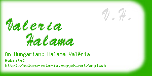 valeria halama business card